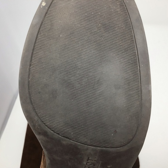 Nine West Brown Suede Blogger Harness Mid Calf High Boots - Picture 11 of 13